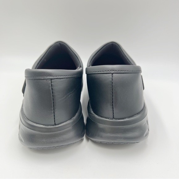 Skechers Womens Size 9.5 76542 Bernal SR Relaxed Fit Black Leather Work Shoes - Picture 8 of 13